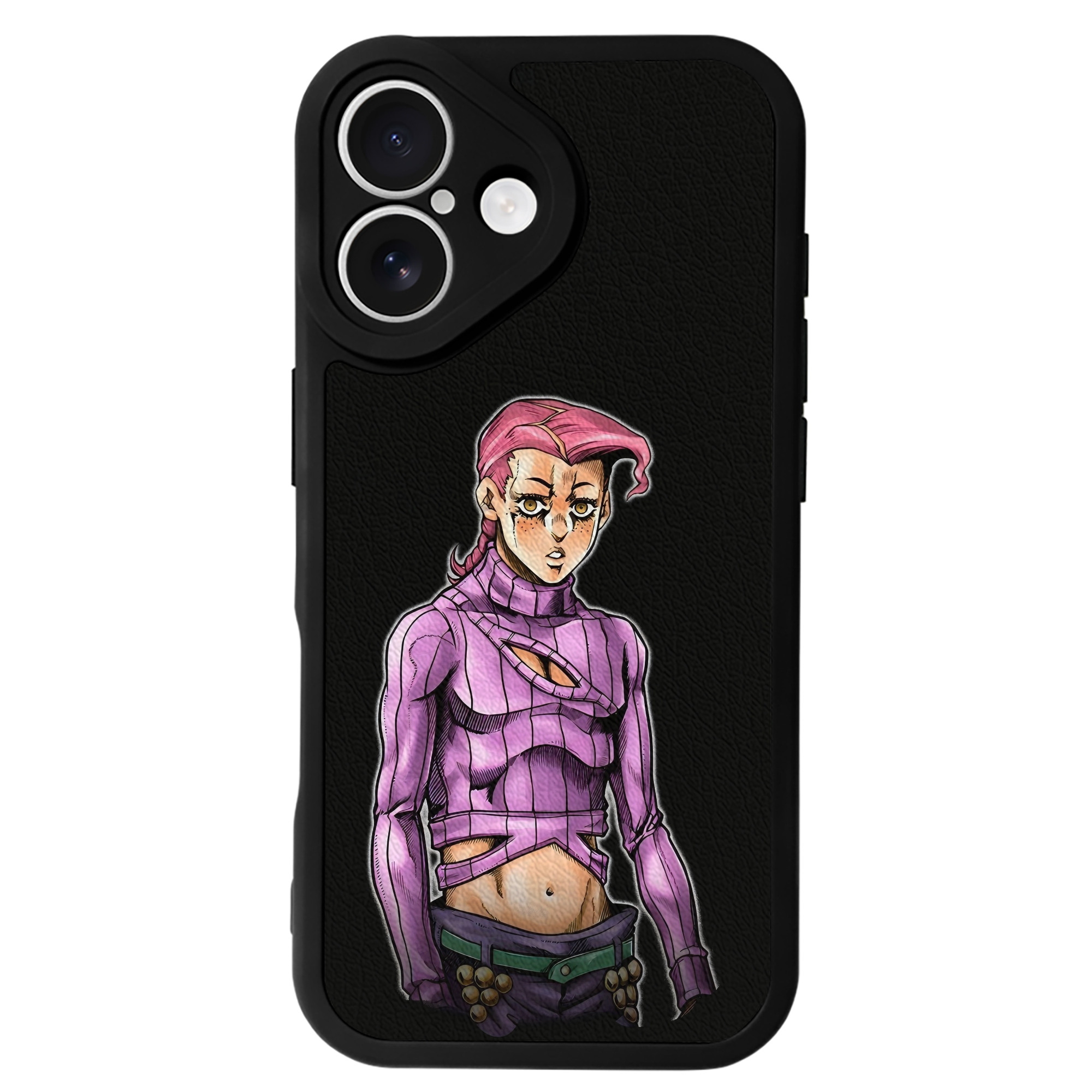 （画像用） ジョジョの奇妙な冒険 ビネガー?ドッピオ JoJo's Bizarre Adventure Vinegar Doppio 【iPhone 16シリーズ対応】シリコンスマホケース（レザー調） 材質：シリコン